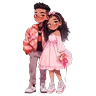 Stickers Parejita Chibi San Valentín ❤️