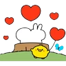 Stickers Couple Rabbit Kelinci Bucin