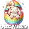 Stickers 🐇 FELIZ PASCUA-EASTER 🥚🌸🌼🐰