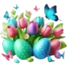 Stickers Felices Pascuas 🥚🐇🐰🥕