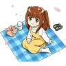 Stickers Mix Anime Girls Reactions🌸🫰🏻