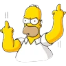 Stickers Simpsons Homero