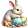 Stickers PASCUA-CONEJO DE PASCUA 🐇🥚