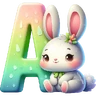 Stickers LETRAS INICIALES PASCUA 🐇🥚🌸