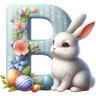 Stickers LETRAS INICIALES PASCUA 🐇🥚🌸