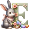 Stickers LETRAS INICIALES PASCUA 🐇🥚🌸