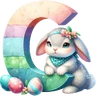 Stickers LETRAS INICIALES PASCUA 🐇🥚🌸