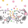 Stickers Snoopy Belle 🐾🩷
