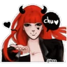 Stickers ‼️♦️Red devil girl♦️‼️ 