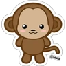 Stickers 🐒Cute Monkey 🐵 