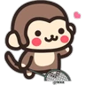 Stickers 🐒Cute Monkey 🐵 