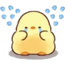 Stickers Soft and cute chick winter