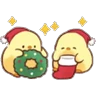 Stickers Soft and cute chick winter