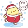 Stickers Soft and cute chick winter