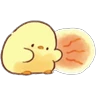 Stickers Soft and cute chick winter