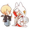 Stickers Big Tengu Demon Fox 🦊🖤 Chibi 