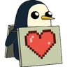 Stickers Pingüino Letrero 
