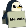 Stickers Pingüino Letrero 