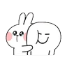 Stickers [Animation] Spoiled Rabbit Hug
