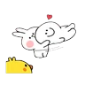 Stickers [Animation] Spoiled Rabbit Hug