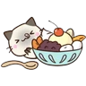 Stickers Chibi Siamese Cat
