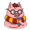 Stickers Potter Pig