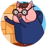 Stickers Potter Pig