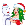 Stickers SANTA GIRL