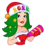 Stickers SANTA GIRL