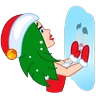 Stickers SANTA GIRL