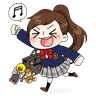 Stickers Yuko the Schoolgirl 