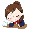 Stickers Yuko the Schoolgirl 