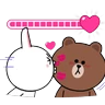 Stickers Brown & Cony Heart Melting Romance 