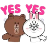 Stickers Brown & Cony Heart Melting Romance 