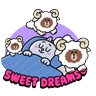 Stickers Brown & Cony Heart Melting Romance 
