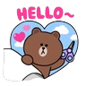 Stickers Brown & Cony Heart Melting Romance 