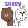 Stickers Brown & Cony Heart-Throbbing Love 