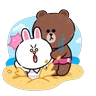 Stickers Brown & Cony in Love 