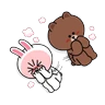 Stickers Brown & Cony Heaps of Hearts! 