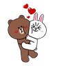 Stickers Brown & Cony Heaps of Hearts! 