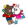 Stickers Brown & Cony Snug Winter Date 