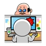 Stickers Chief Moon Battle as an Office Worker 