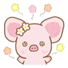 Stickers Piggy girl Pinkish Days 