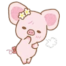Stickers Piggy girl Pinkish Days 