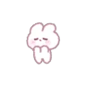 Stickers A cute and energetic rabbit 