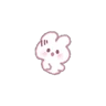 Stickers A cute and energetic rabbit 