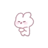 Stickers A cute and energetic rabbit 