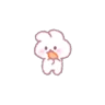 Stickers A cute and energetic rabbit 