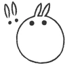 Stickers snowball rabbit, Tomung! 