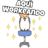 Stickers Trabajo Corgi Cute Kawaii 🐶 
